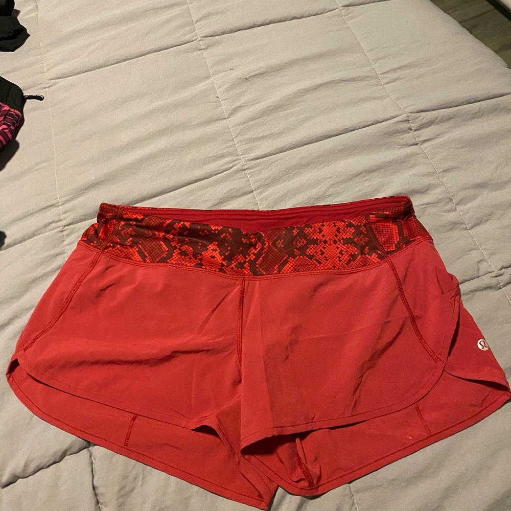Lululemon Speed Short - Red Snake Print - Size 10 - image 1